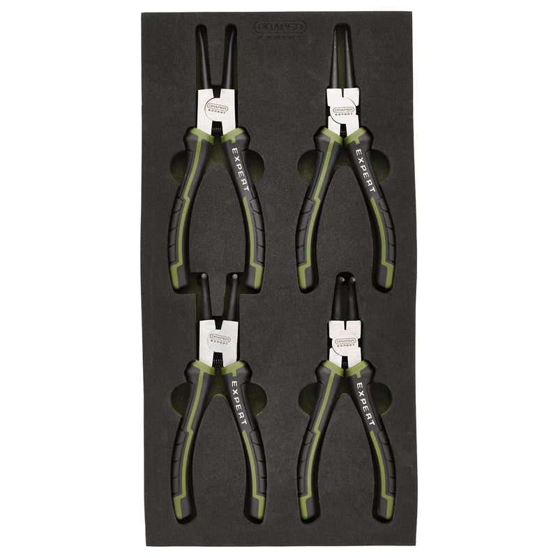Draper 09930 Draper Expert Circlip Pliers Set in EVA Foam Tray, 180mm (4 Piece)