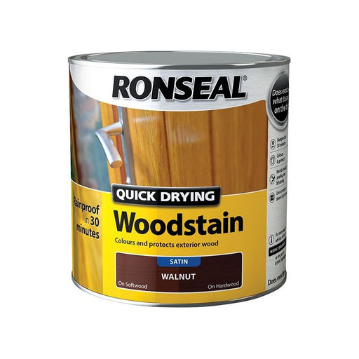 Ronseal Quick Drying Woodstain Satin Teak 2.5 litre Ronseal - RockBottom Nothampton