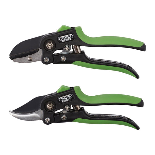 Draper 08986 Draper Expert Anvil and Bypass Secateurs Set, 200mm (2 Piece)