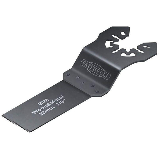Faithfull Multi-Functional Tool Flush Cut Wood/Bi-Metal Blade 22mm (Pack 5) Faithfull - RockBottom Northampton