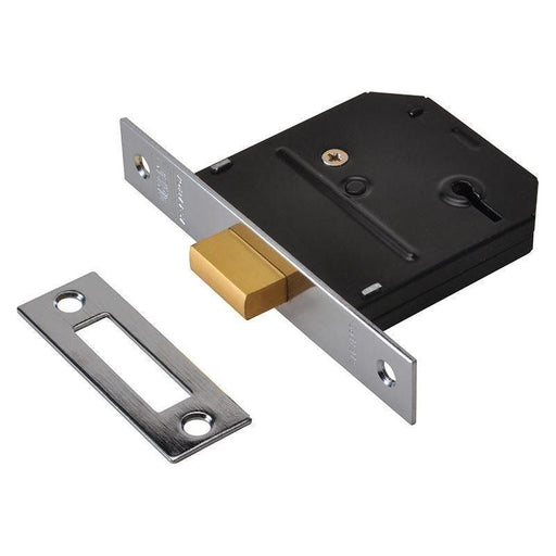 Union ES-DL Essentials 3 Lever Mortice Deadlock Chrome 65mm 2.5in Visi UNION - RockBottom Northampton