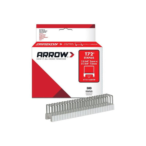 Arrow T72 Clear Insulated Staples 5 x 12mm (Box 300) Arrow - RockBottom Northampton 
