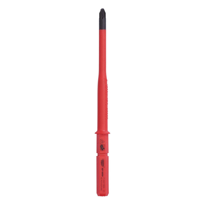 XP1000 VDE Slimline PZ/SL Type Interchangeable Screwdriver Blade, No.2 x 100mm Draper - Town Tools