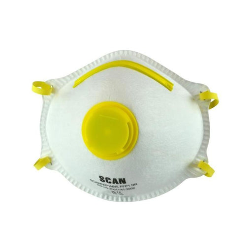 Scan Moulded Disposable Mask Valved FFP1 Protection (Box 10) Scan - RockBottom Nothampton
