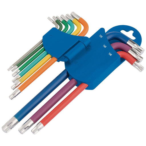 Draper 66143 Draper Expert TX-STAR® Metric Coloured Long Arm Key Set (9 Piece)