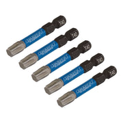 Draper 05672 Draper Expert TX-STAR® Impact Screwdriver Bits, T40 x 50mm, 1/4" Hex (Pack of 5)