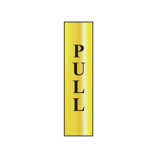Scan Pull Vertical - Polished Brass Effect 50 x 200mm Scan - RockBottom Nothampton