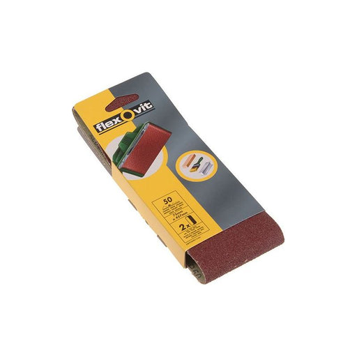 Flexovit Cloth Sanding Belt 457 x 75mm Coarse 50G (Pack 2) Flexovit - RockBottom Northampton