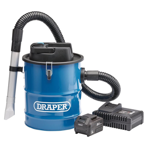 Draper 95170 D20 20V Ash Vacuum Cleaner, 1 x 3.0Ah Battery, 1 x Fast Charger