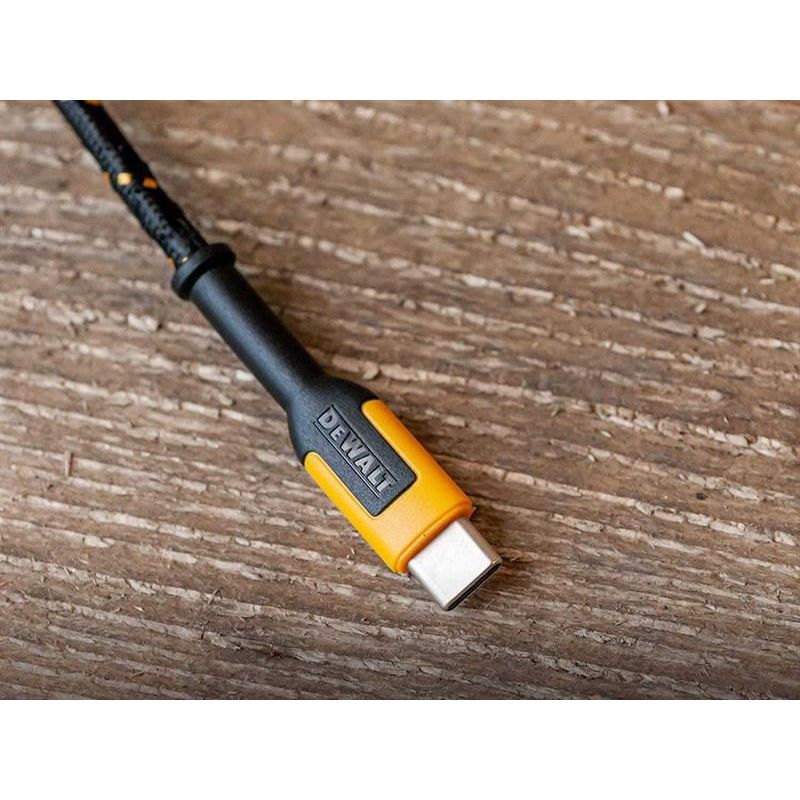 Dewalt Telecoms USB A to USB C Reinforced Charging Cable 3m (10ft) DEWALT Telecoms - RockBottom Northampton