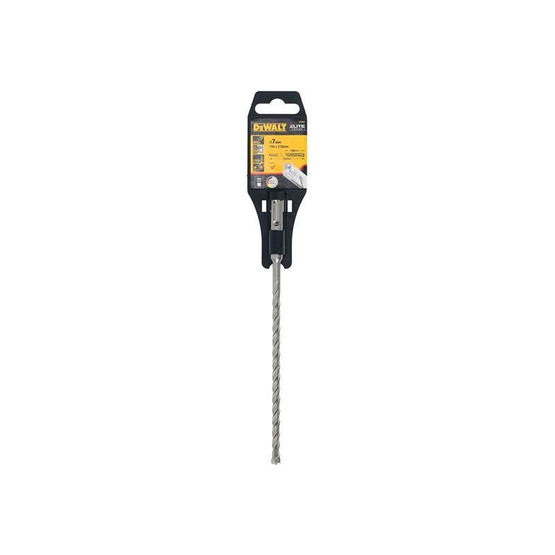 Dewalt Power Tools ELITE SDS+ Full Head Carbide 4 Cutter Drill Bit 7 x 210mmm DeWALT Power Tools - RockBottom Northampton
