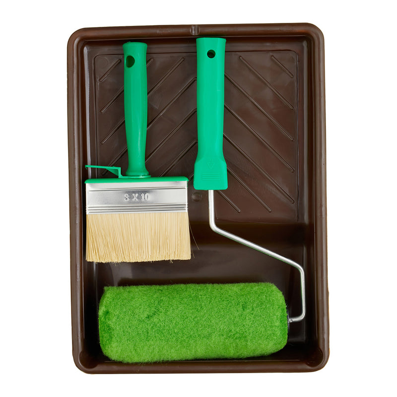 Fit For The Job 7" 4pc Shed & Fence Roller & Brush Kit