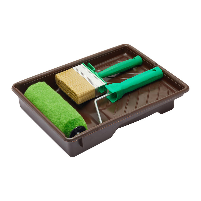 Fit For The Job 7" 4pc Shed & Fence Roller & Brush Kit