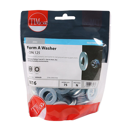 TIMCO Form A Washers DIN125-A Silver — Bag