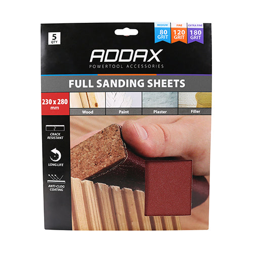 TIMCO Sanding Sheets 80 Grit Red