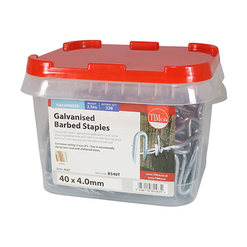 TIMCO Barbed Staples Galvanised