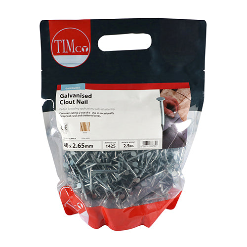 TIMCO Clout Nail Galvanised — 2kg Bag
