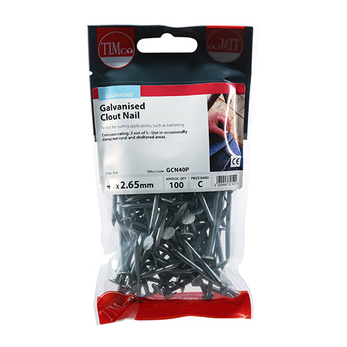 TIMCO Clout Nails Galvanised — Trade Pack