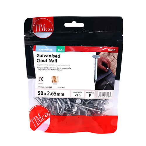 TIMCO Clout Nails Galvanised — Small Bag
