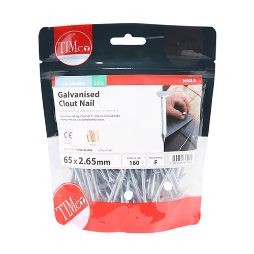 TIMCO Clout Nails Galvanised — Small Bag