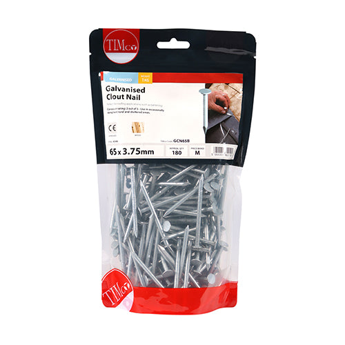 TIMCO Clout Nails Galvanised — 1kg Bag