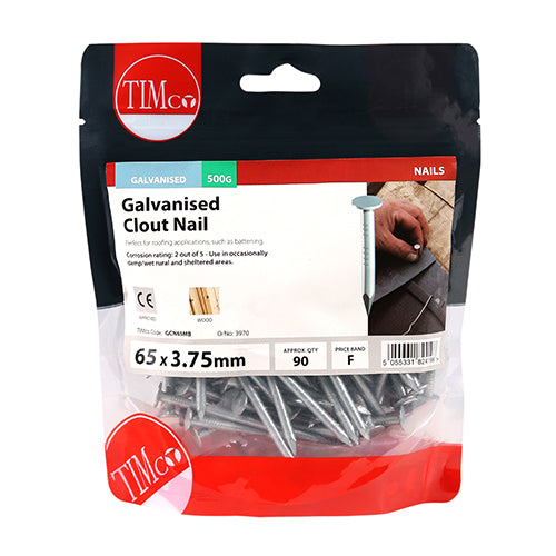 TIMCO Clout Nails Galvanised — Small Bag