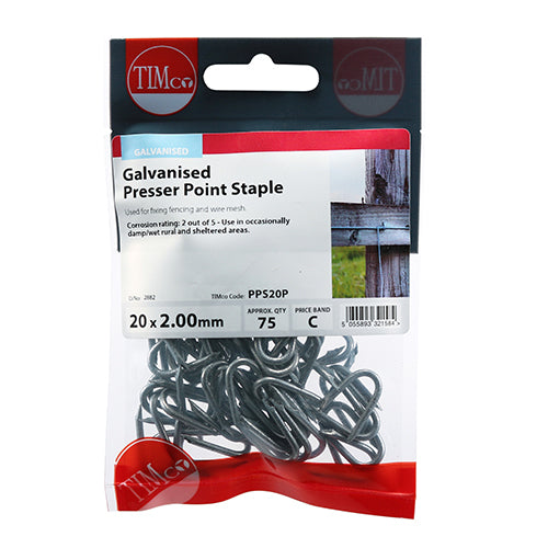 TIMCO Presser Point Staples Galvanised