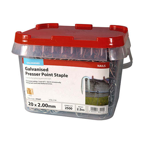 TIMCO Presser Point Staples Galvanised