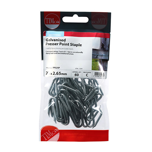 TIMCO Presser Point Staples Galvanised
