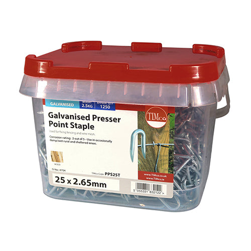 TIMCO Presser Point Staples Galvanised