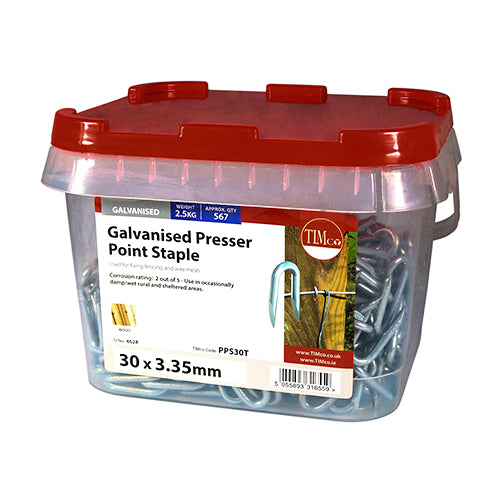 TIMCO Presser Point Staples Galvanised