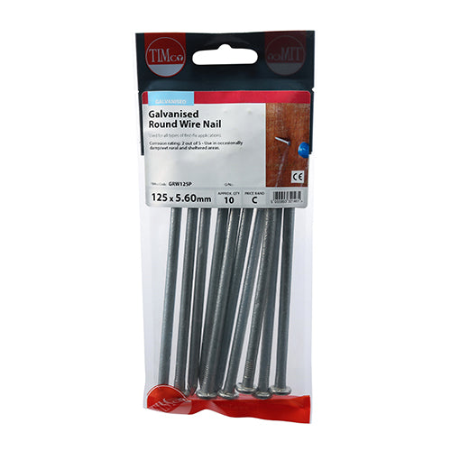 TIMCO Round Wire Nails Galvanised — Trade Pack