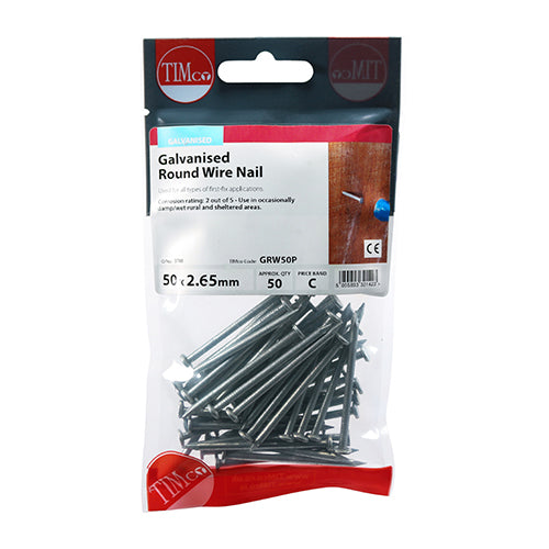 TIMCO Round Wire Nails Galvanised — Trade Pack