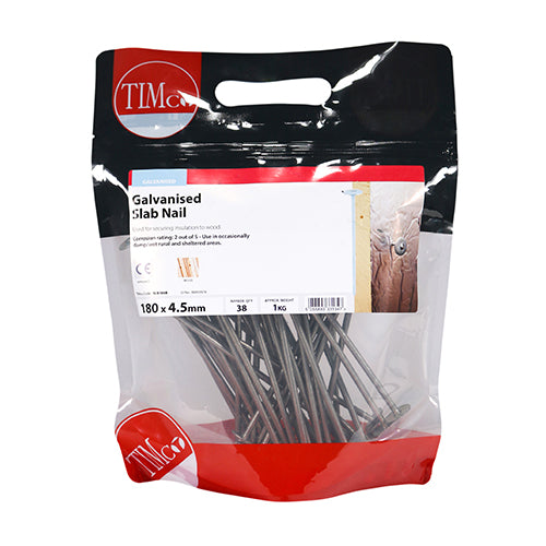 TIMCO Slab Nails Galvanised — 1kg Bag