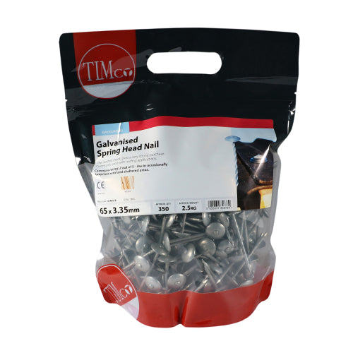 TIMCO Spring Head Nails Galvanised