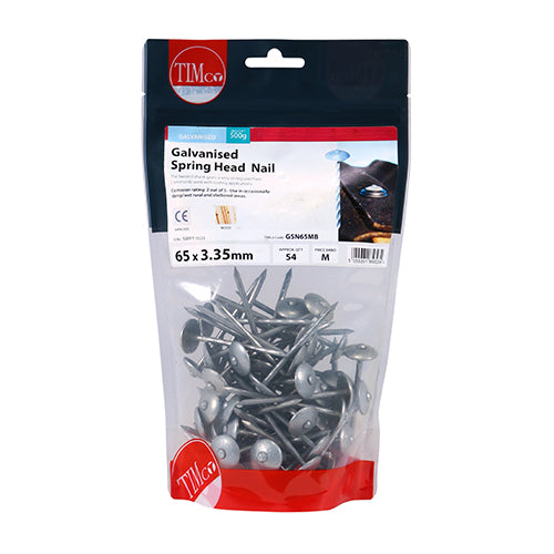 TIMCO Spring Head Nails Galvanised