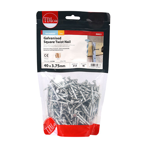 TIMCO Square Twist Nails Galvanised