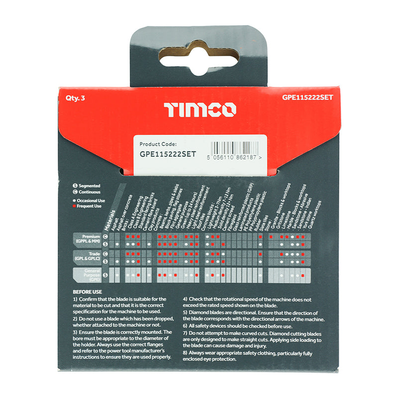 TIMCO General Purpose Diamond Blade Segmented