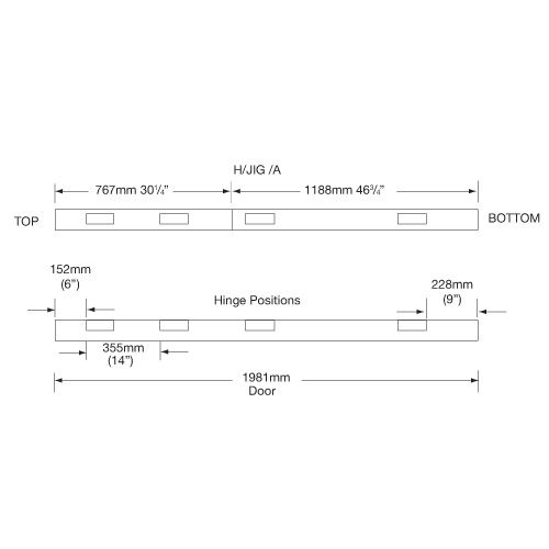 H/JIG/A - Trend Hinge Jig A - Two piece jig for quick, accurate repeatable fitting of hinges to doors and frames