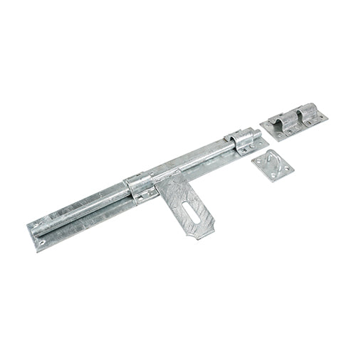 TIMCO Heavy Cross Pattern Door Bolt Hot Dipped Galvanised - 12"
