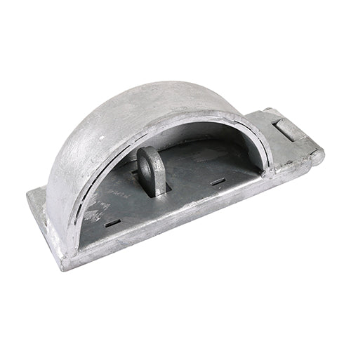 TIMCO Heavy Duty Padlock Protection Bar Left Hot Dipped Galvanised - 7.5"