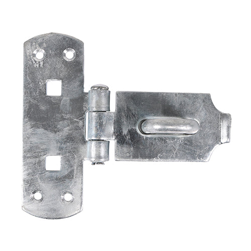 TIMCO Heavy Duty Vertical Pattern Hasp & Staple Bolt On Black - 6"