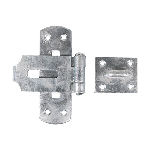 TIMCO Heavy Duty Vertical Pattern Hasp & Staple Bolt On Black - 6"