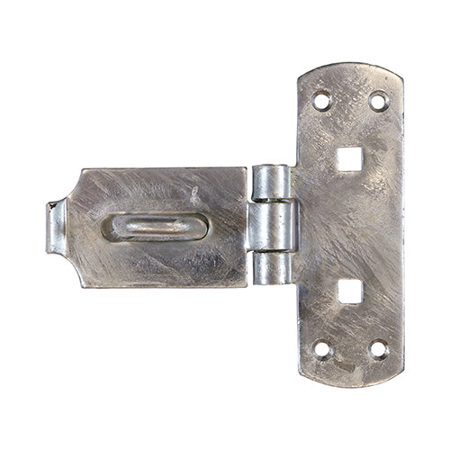 TIMCO Heavy Duty Vertical Pattern Hasp & Staple Bolt On Black - 6"