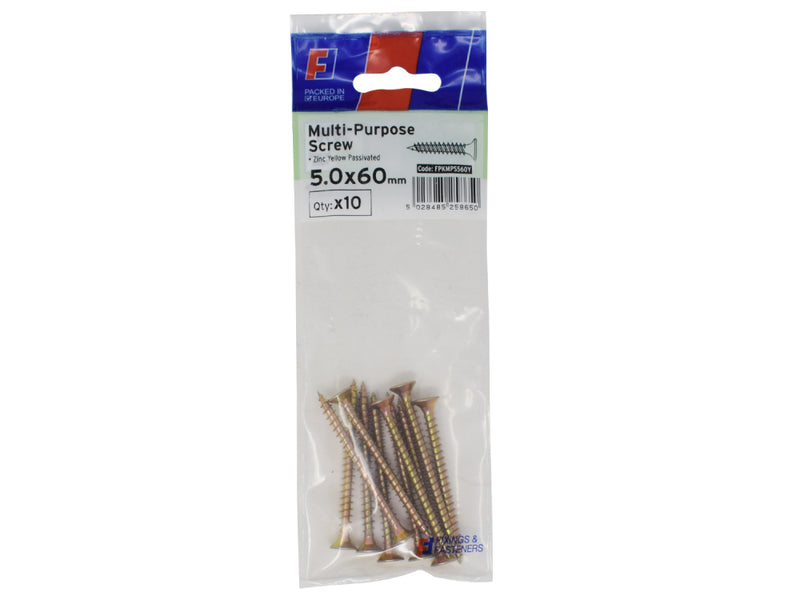 ForgePack Multi-Purpose Screw 10 per Pk ZYP 5.0x60mm (L)