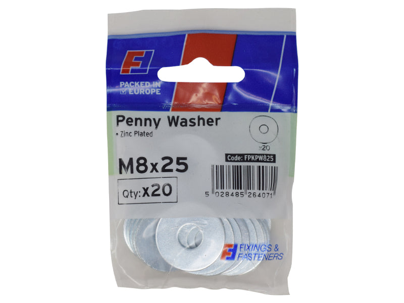ForgePack Penny Washer 20 per Pk M12x25mm ZP (S)