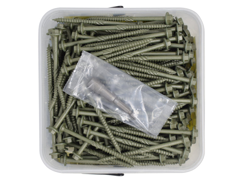 Spectre T/Fix Screw 6.3x100mm Tub 380 T17 Tip 1000hr Green
