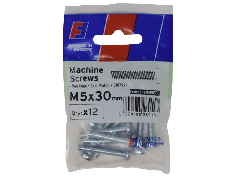 ForgePack Machine Screw Pan Hd 50 per Pk M3x20 (S)