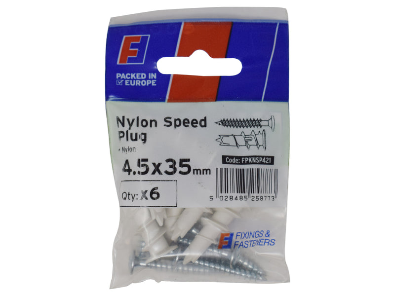 ForgePack Plasterboard Fixing 6 per Pk Nylon 4.5x35mm (S)