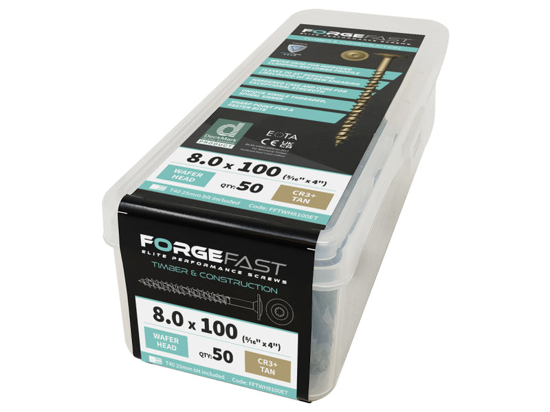 ForgeFast Wafer Head 8.0x80 Per 50 2000h Tan TX